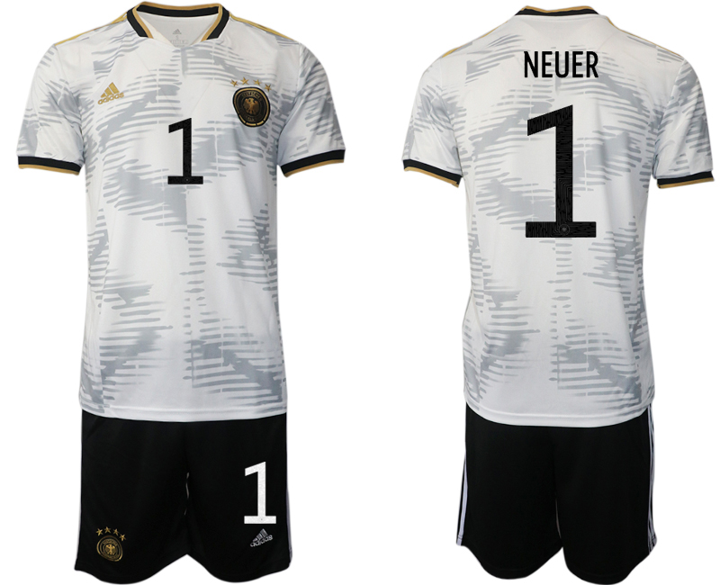 Cheap Men 2022 World Cup National Team Germany home white 1 Soccer Jersey
